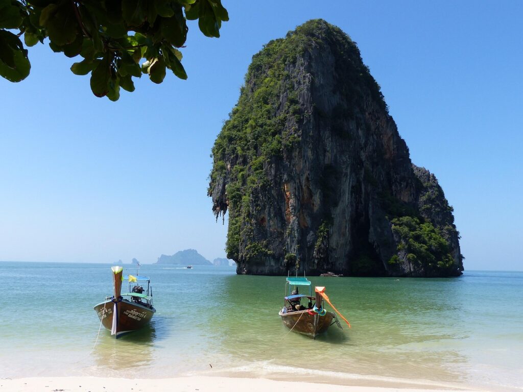 boats, rai le beach, krabi, thailand, long trail boats, krabi, krabi, krabi, krabi, krabi